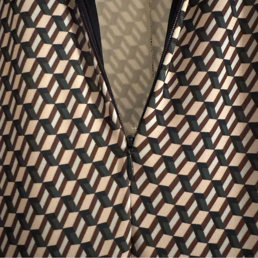 Tory Burch Green and White Printed Short-Sleeve Shirt Dress